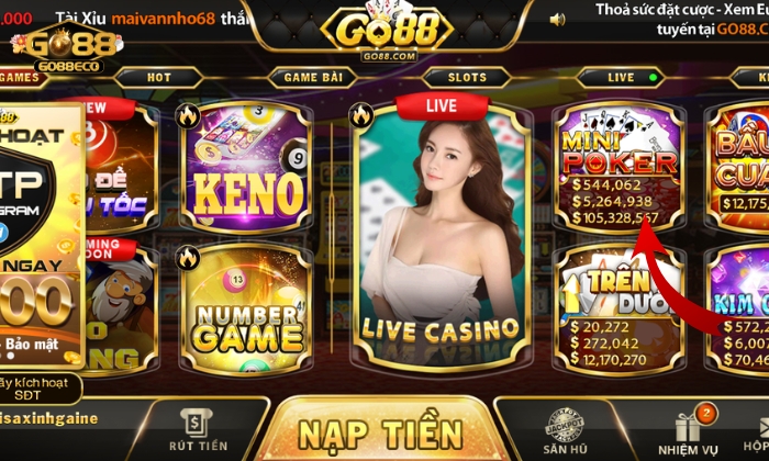 Lựa chọn Mini Poker